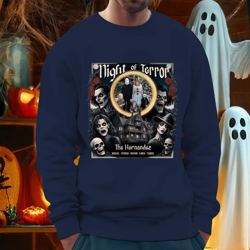 Night Of Terror - Custom Photo - Personalized Gifts For Family - T-shirt