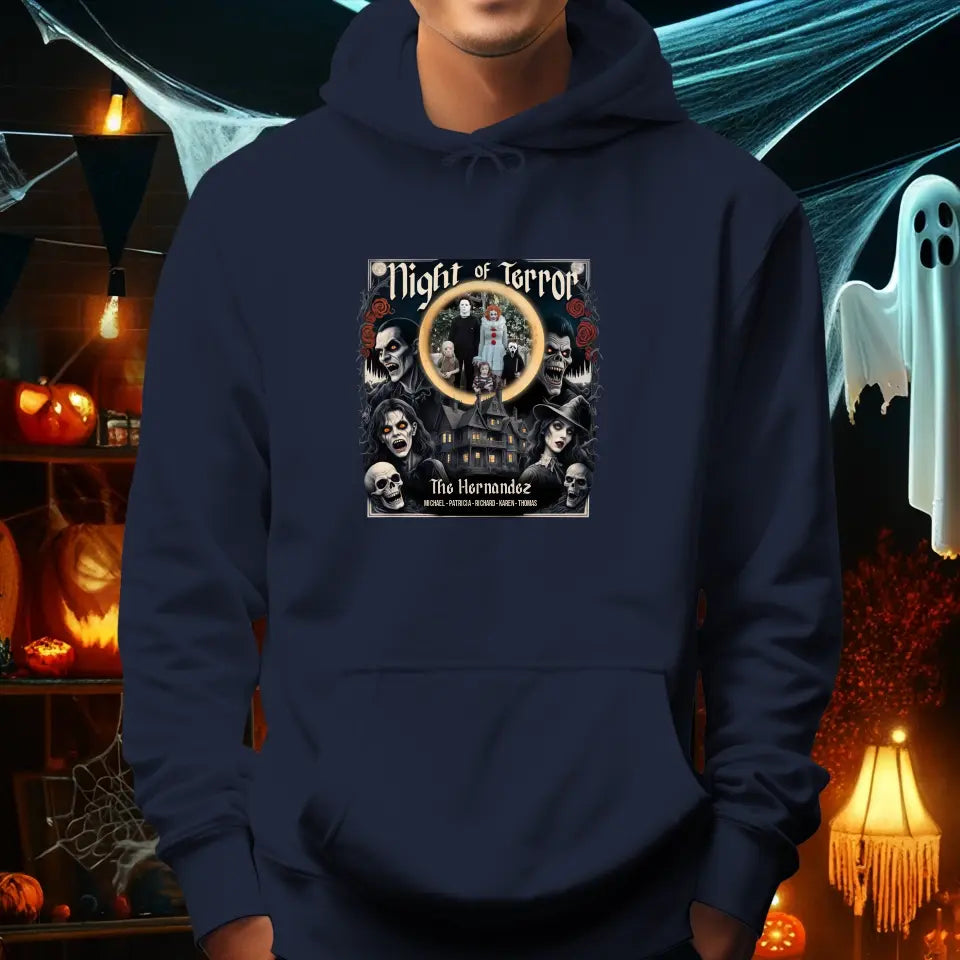 Night Of Terror - Custom Photo - Personalized Gifts For Family - T-shirt