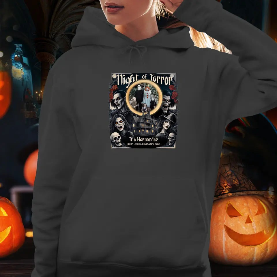 Night Of Terror - Custom Photo - Personalized Gifts For Family - T-shirt