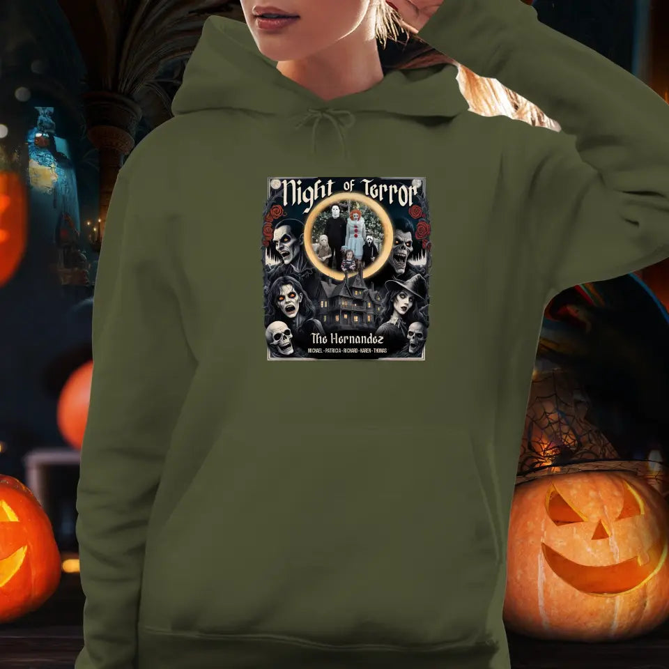 Night Of Terror - Custom Photo - Personalized Gifts For Family - T-shirt