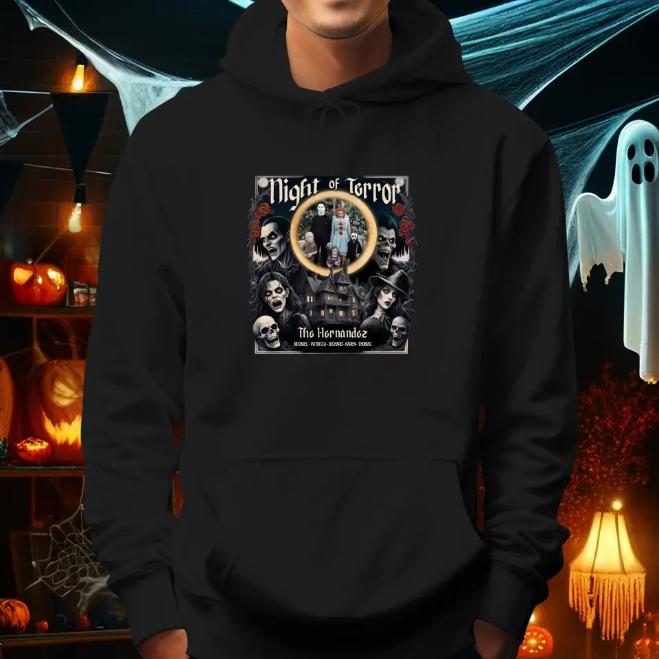 Night Of Terror - Custom Photo - Personalized Gifts For Family - T-shirt