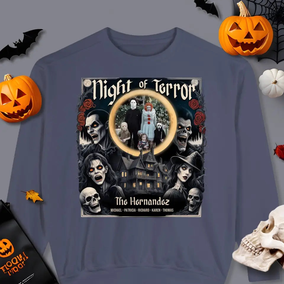 Night Of Terror - Custom Photo - Personalized Gifts For Family - Sweater