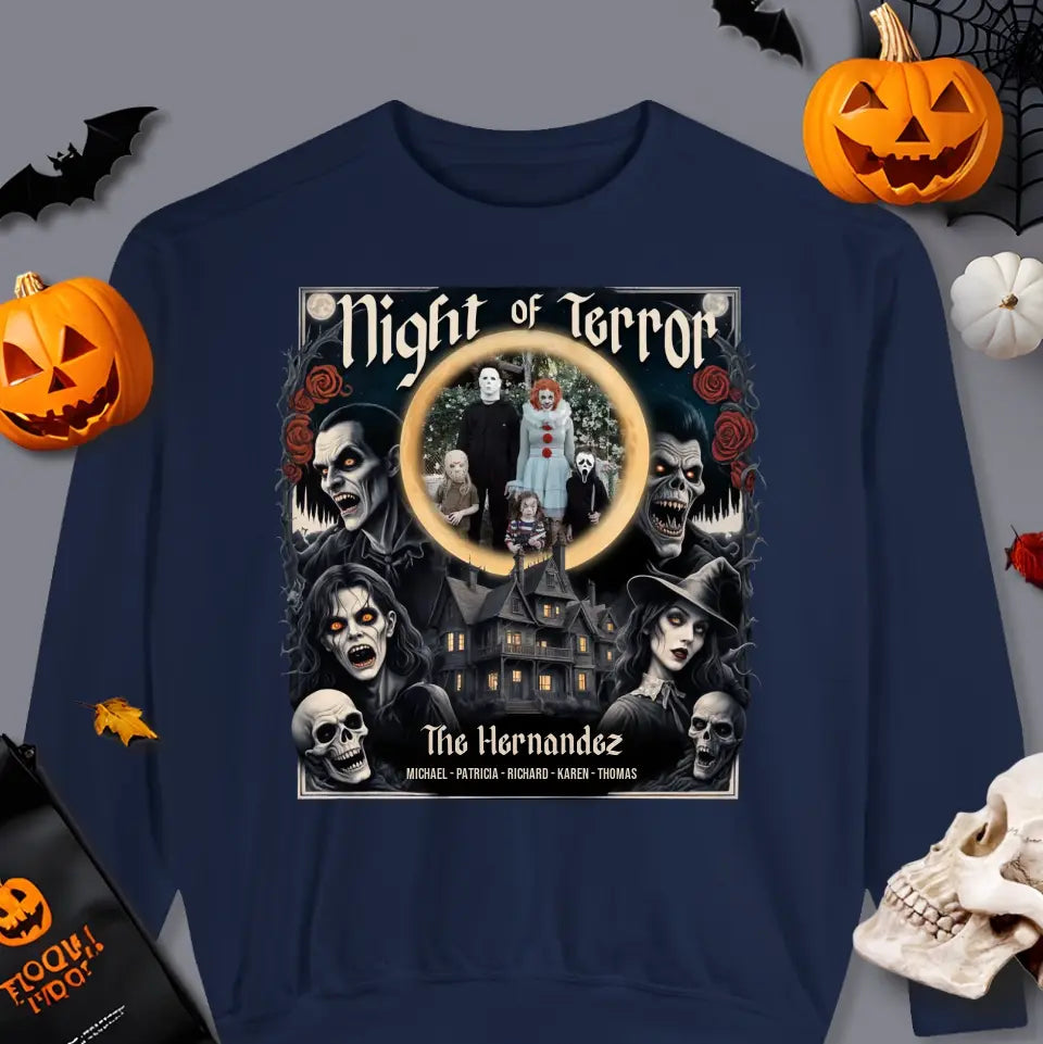 Night Of Terror - Custom Photo - Personalized Gifts For Family - Sweater