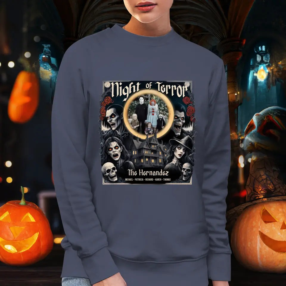 Night Of Terror - Custom Photo - Personalized Gifts For Family - Sweater