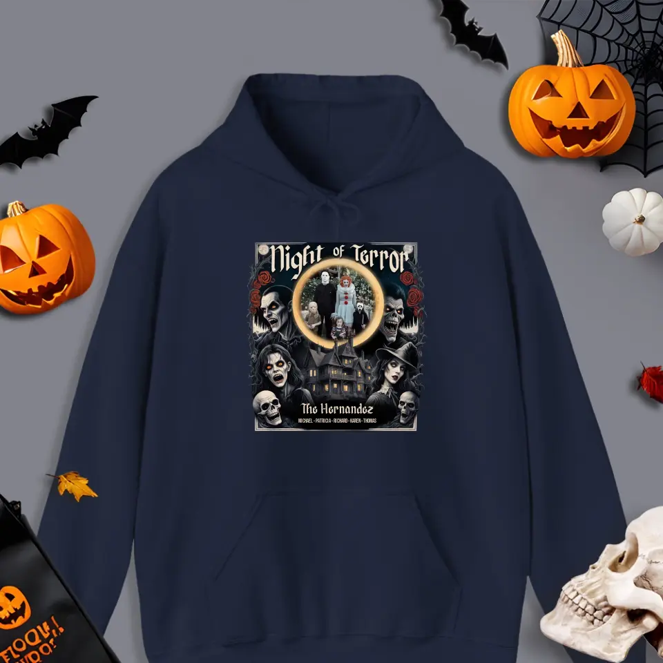 Night Of Terror - Custom Photo - Personalized Gifts For Family - Hoodie