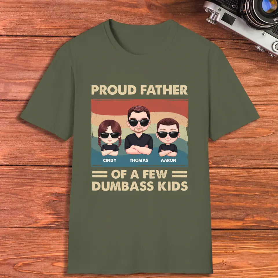 Dumbass Kid - Custom Name - Personalized Gifts For Dad - T-Shirt