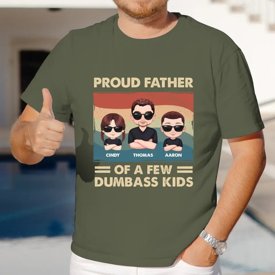 Dumbass Kid - Custom Name - Personalized Gifts For Dad - T-Shirt