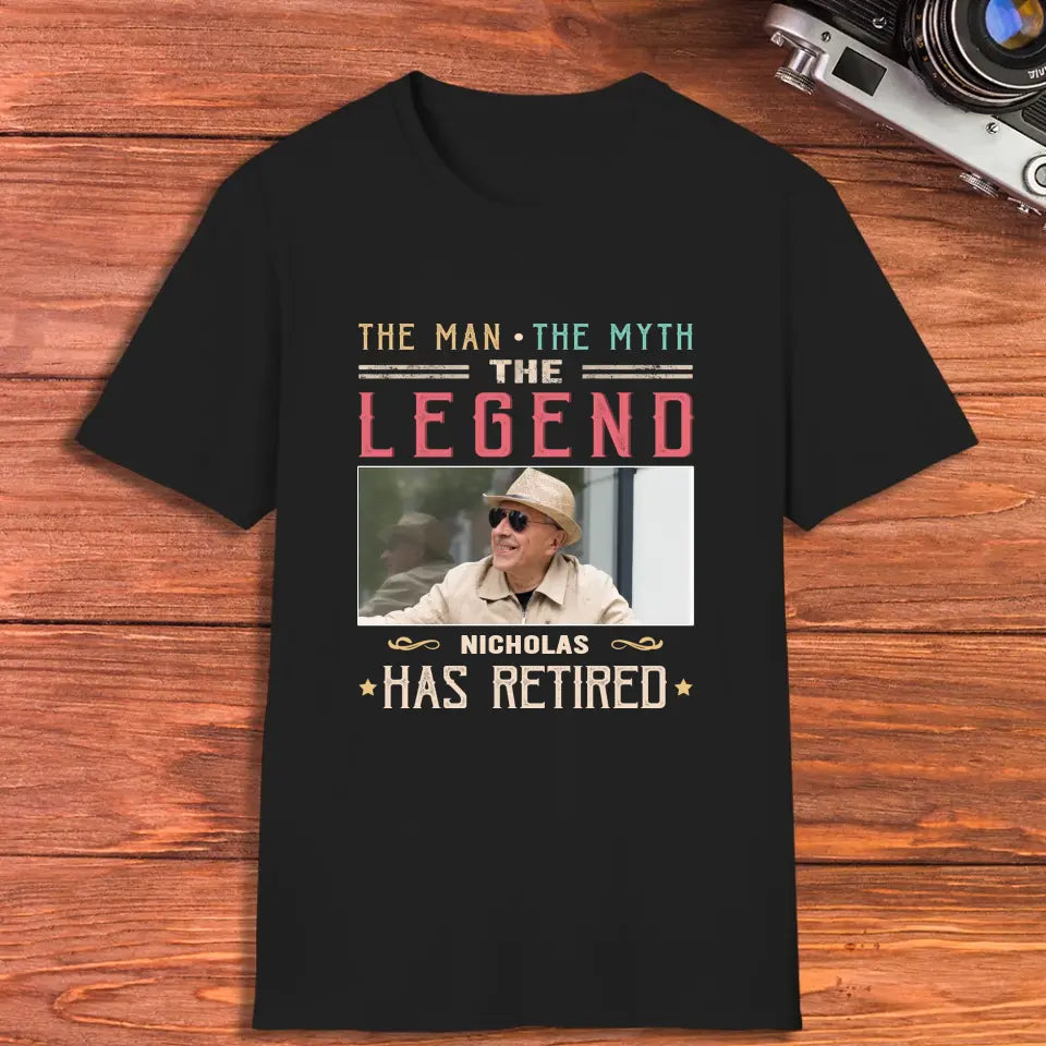 The Legend - Custom Photo - Personalized Gifts For Grandpa - T-Shirt