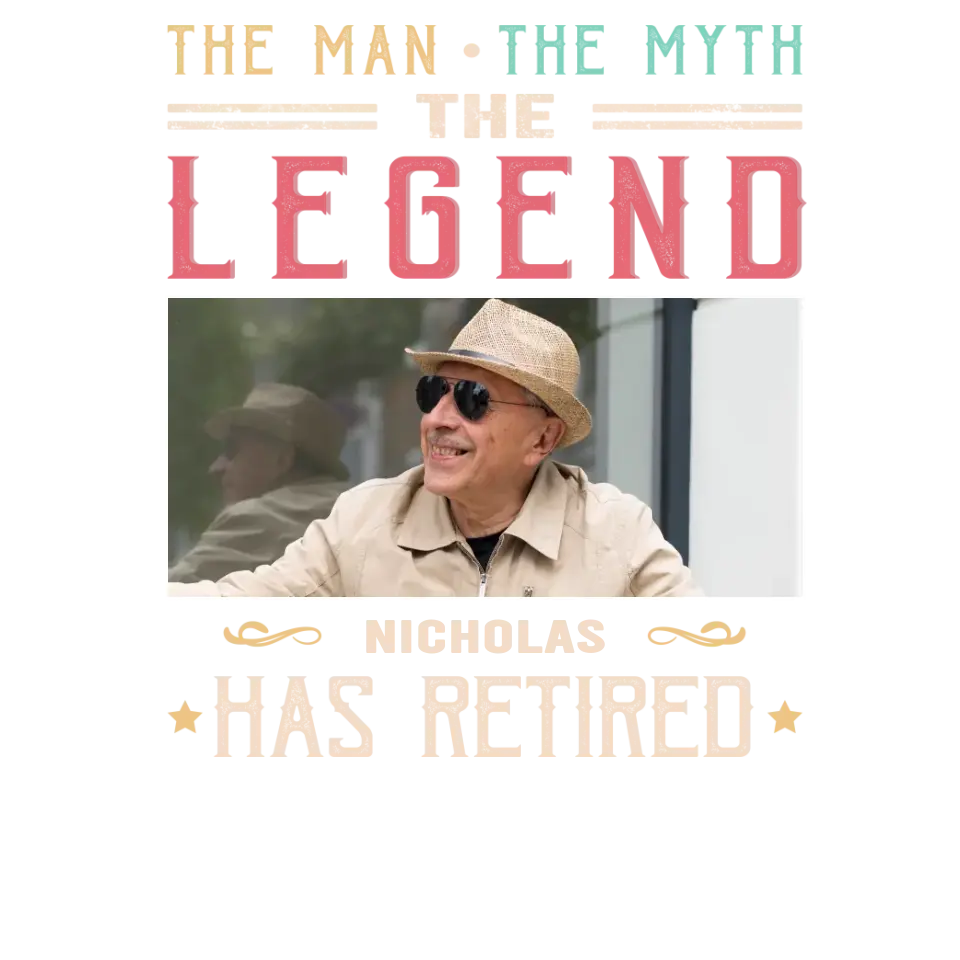 The Legend - Custom Photo - Personalized Gifts For Grandpa - T-Shirt