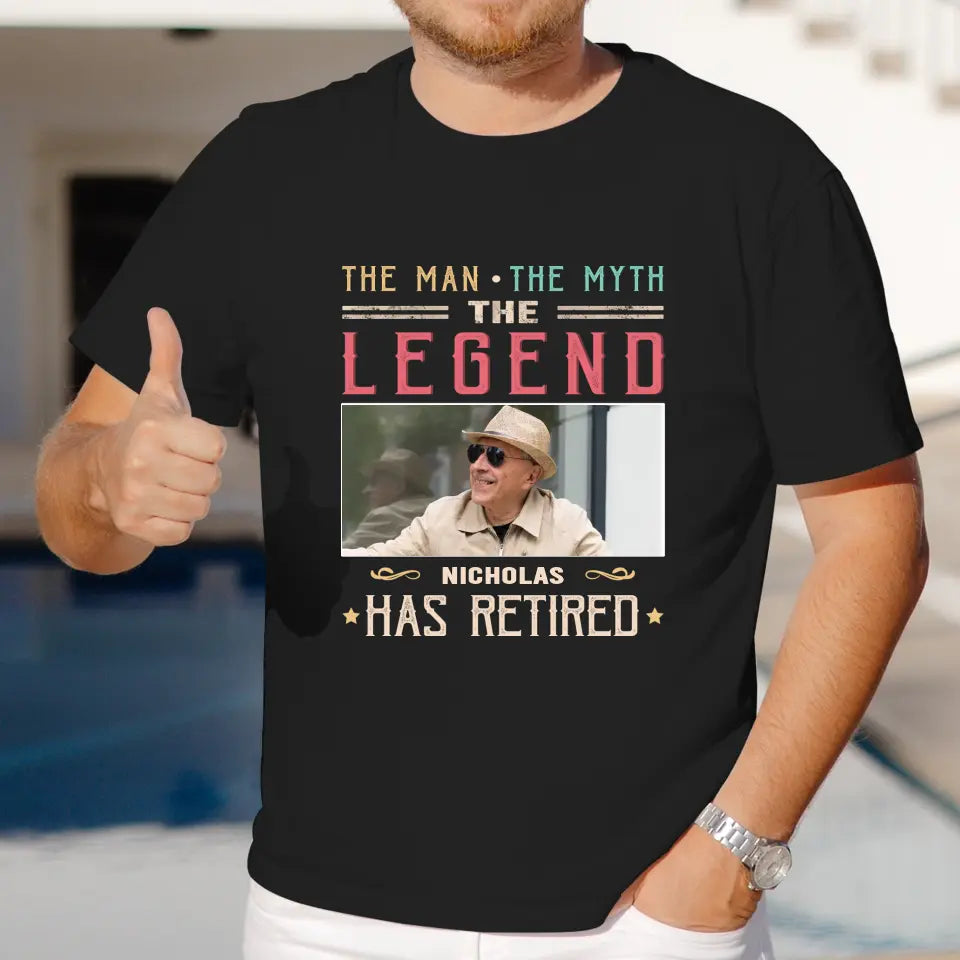 The Legend - Custom Photo - Personalized Gifts For Grandpa - T-Shirt