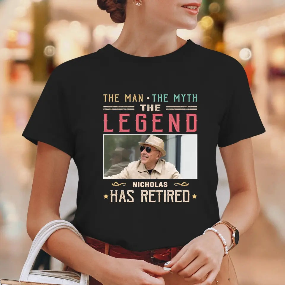 The Legend - Custom Photo - Personalized Gifts For Grandpa - T-Shirt