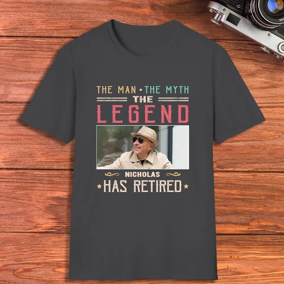 The Legend - Custom Photo - Personalized Gifts For Grandpa - T-Shirt