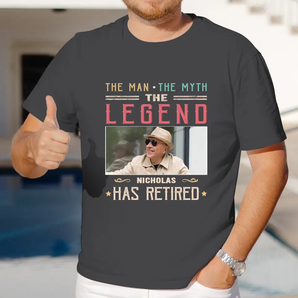 The Legend - Custom Photo - Personalized Gifts For Grandpa - T-Shirt