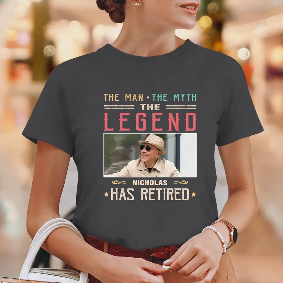 The Legend - Custom Photo - Personalized Gifts For Grandpa - T-Shirt