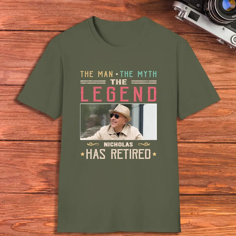 The Legend - Custom Photo - Personalized Gifts For Grandpa - T-Shirt