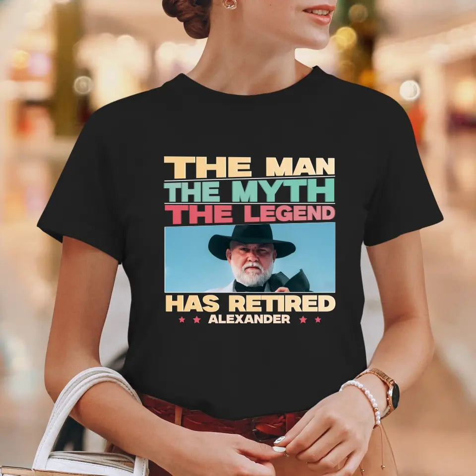 Retired Grandpa - Custom Photo - Personalized Gifts For Grandpa - T-Shirt