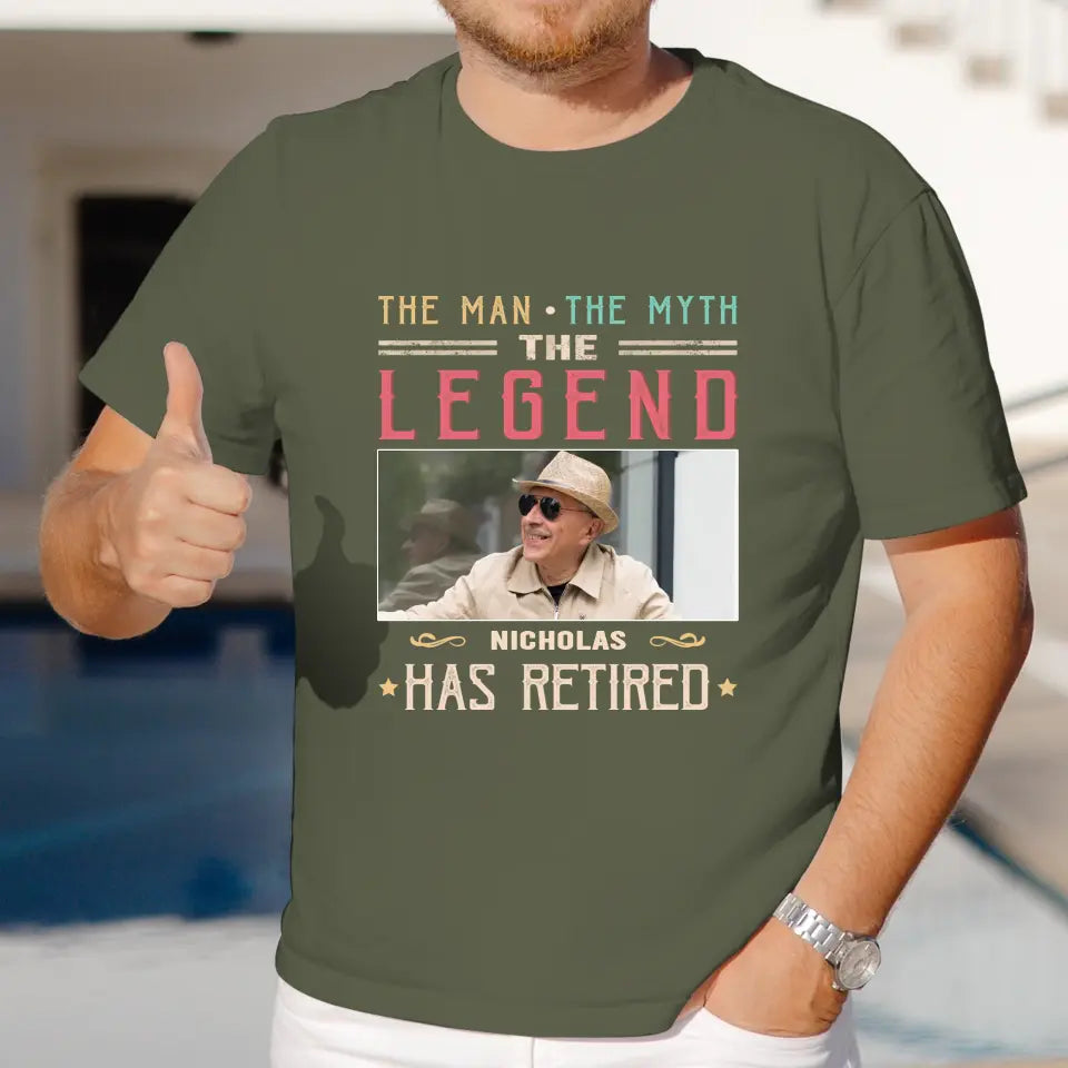 The Legend - Custom Photo - Personalized Gifts For Grandpa - T-Shirt