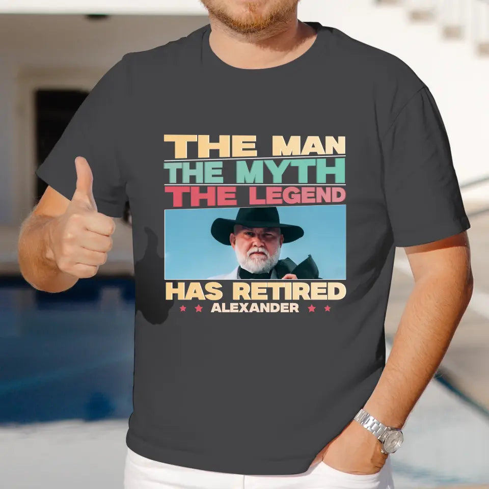 Retired Grandpa - Custom Photo - Personalized Gifts For Grandpa - T-Shirt