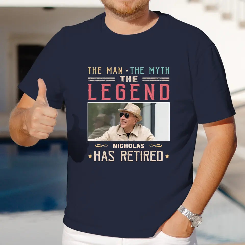 The Legend - Custom Photo - Personalized Gifts For Grandpa - T-Shirt