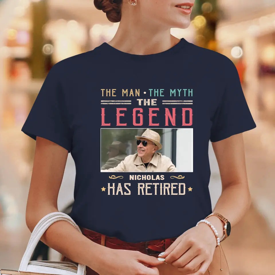 The Legend - Custom Photo - Personalized Gifts For Grandpa - T-Shirt