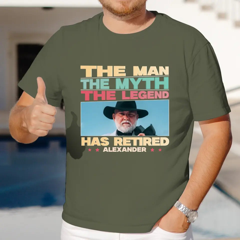 Retired Grandpa - Custom Photo - Personalized Gifts For Grandpa - T-Shirt