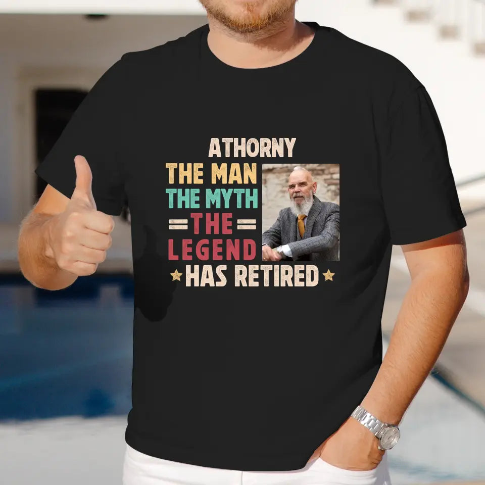 The Man - Custom Photo - Personalized Gifts For Grandpa - T-Shirt