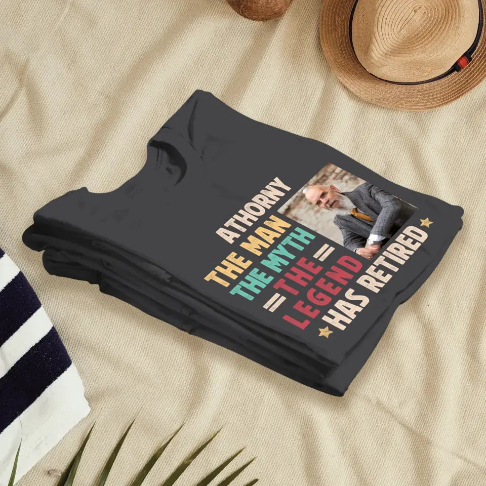 The Man - Custom Photo - Personalized Gifts For Grandpa - T-Shirt