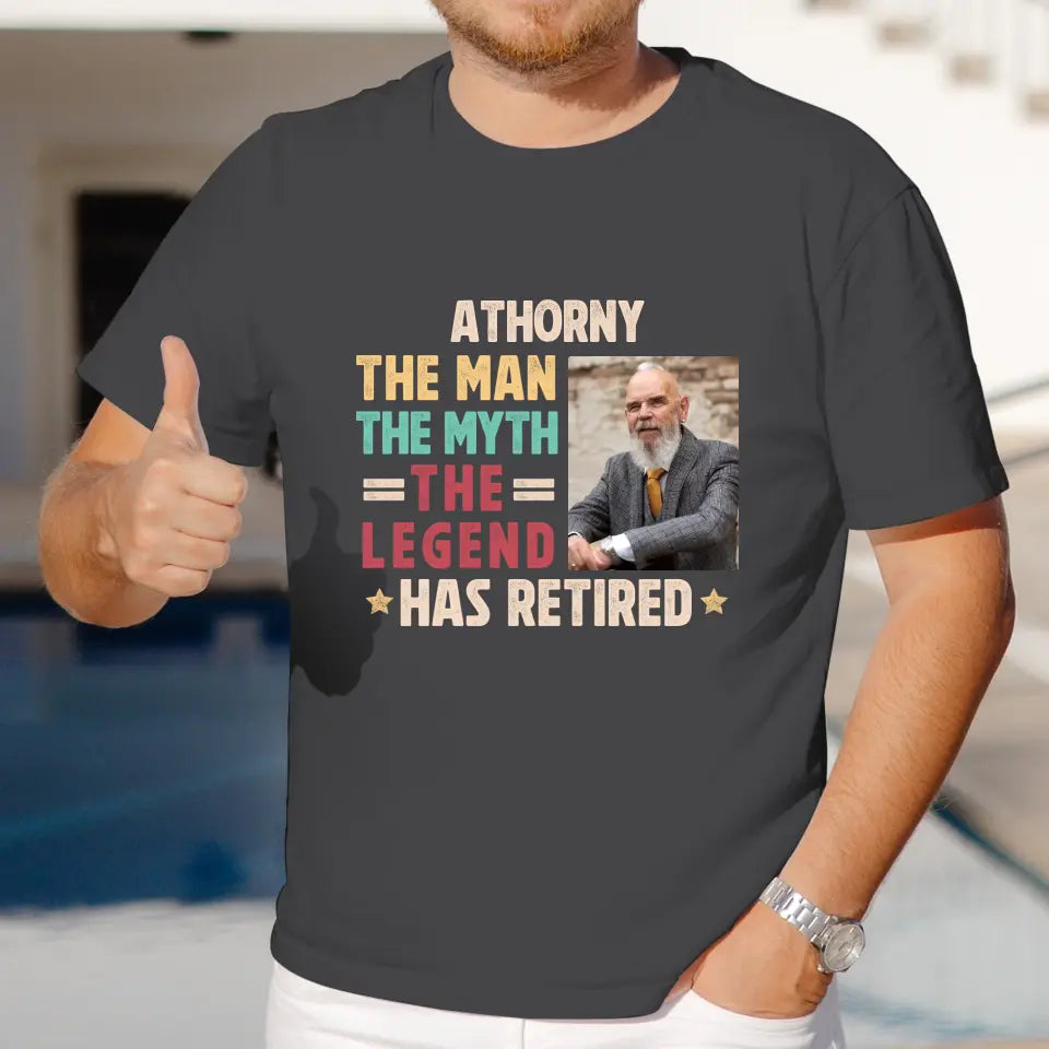 The Man - Custom Photo - Personalized Gifts For Grandpa - T-Shirt