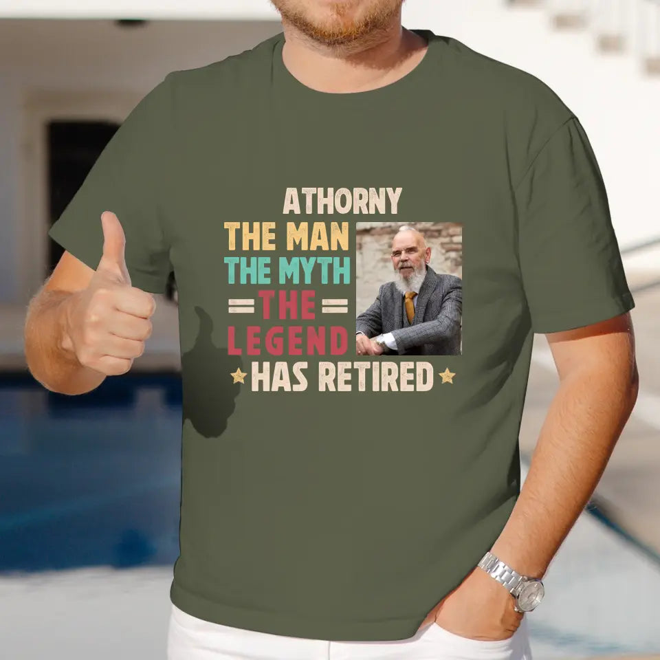 The Man - Custom Photo - Personalized Gifts For Grandpa - T-Shirt