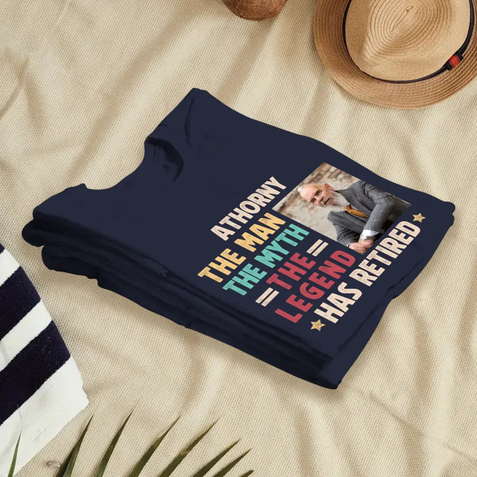 The Man - Custom Photo - Personalized Gifts For Grandpa - T-Shirt