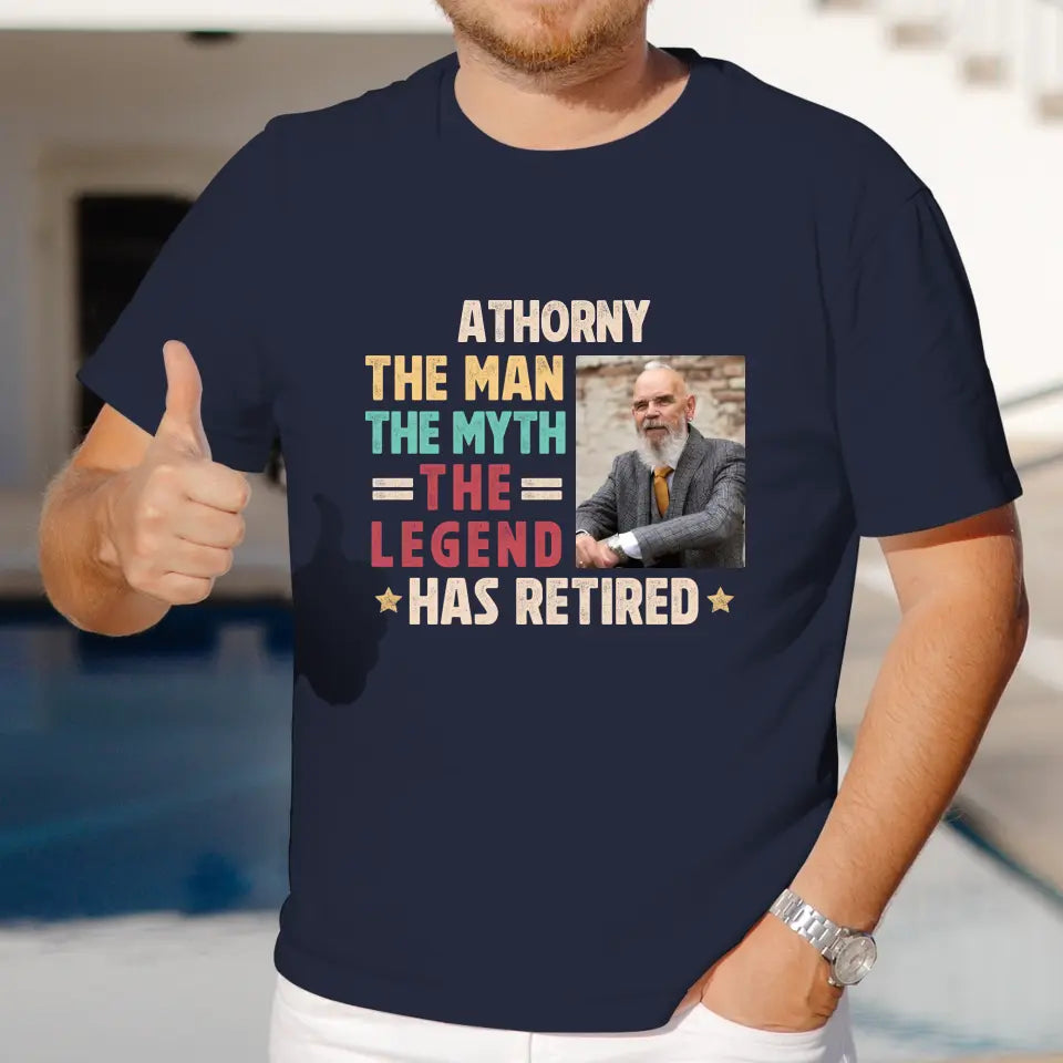 The Man - Custom Photo - Personalized Gifts For Grandpa - T-Shirt