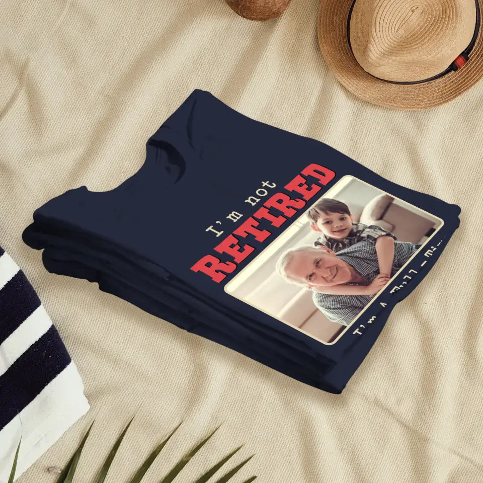 I'm A Full-Time Grandpa - Custom Photo - Personalized Gifts For Grandpa - Sweater