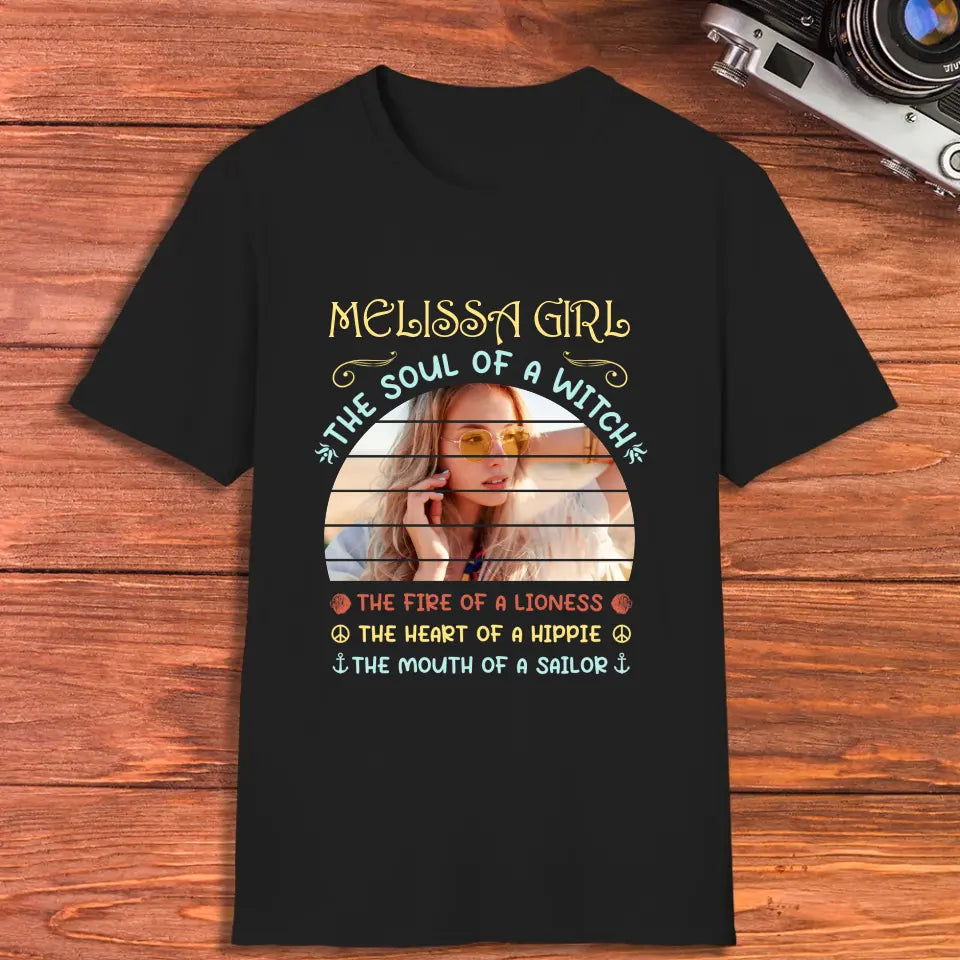 Gemini Girl - Custom Photo - Personalized Gifts For Her - T-Shirt