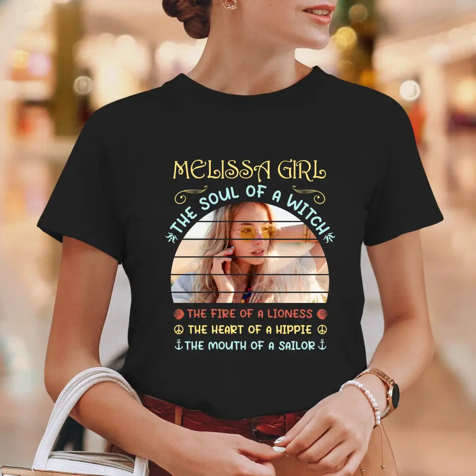 Gemini Girl - Custom Photo - Personalized Gifts For Her - T-Shirt