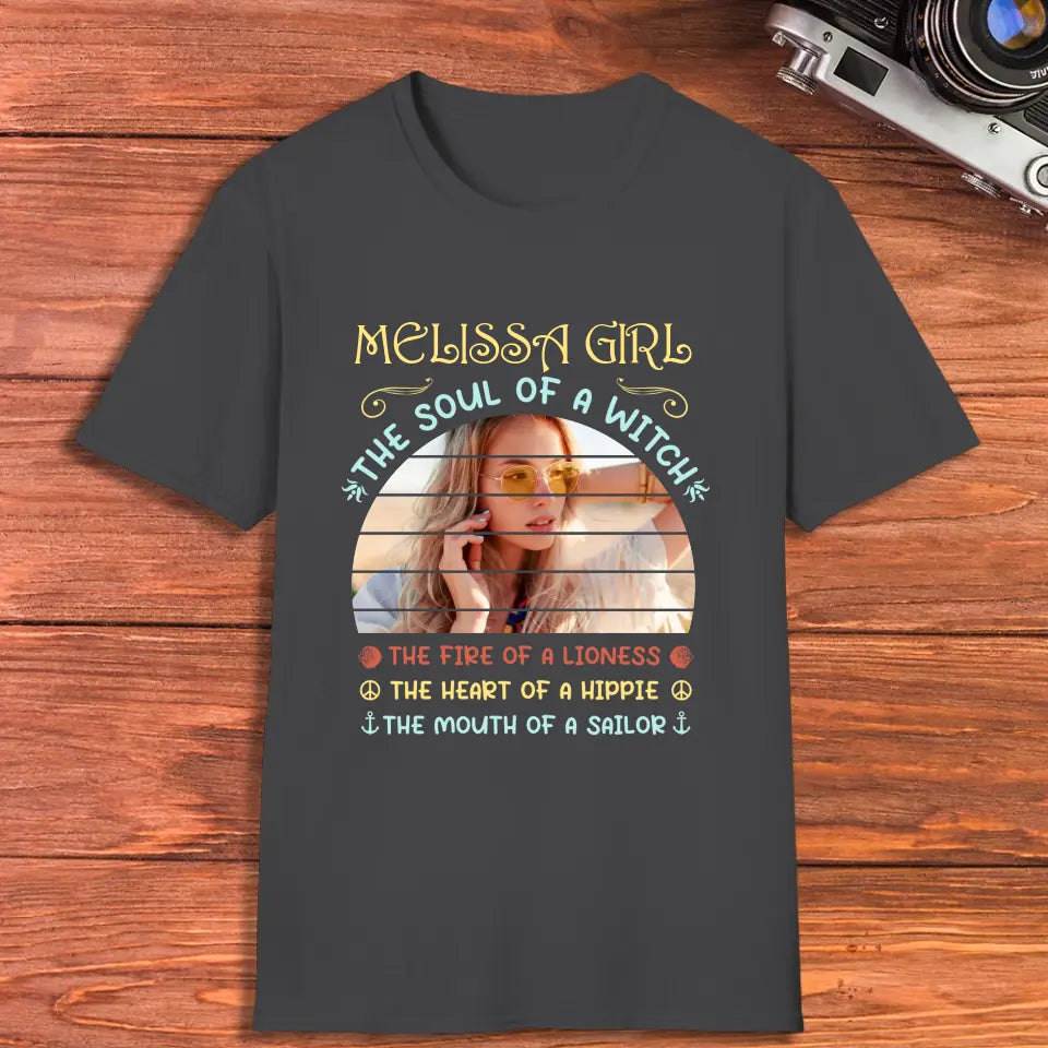 Gemini Girl - Custom Photo - Personalized Gifts For Her - T-Shirt