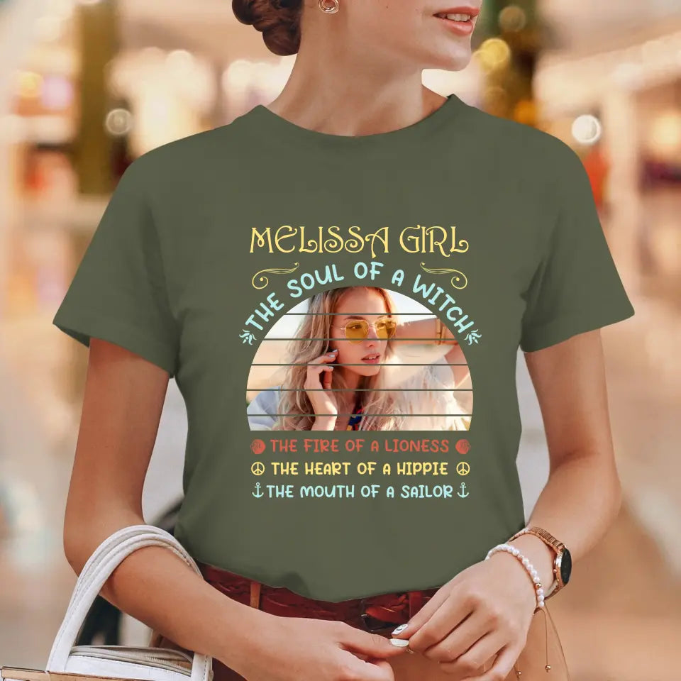 Gemini Girl - Custom Photo - Personalized Gifts For Her - T-Shirt