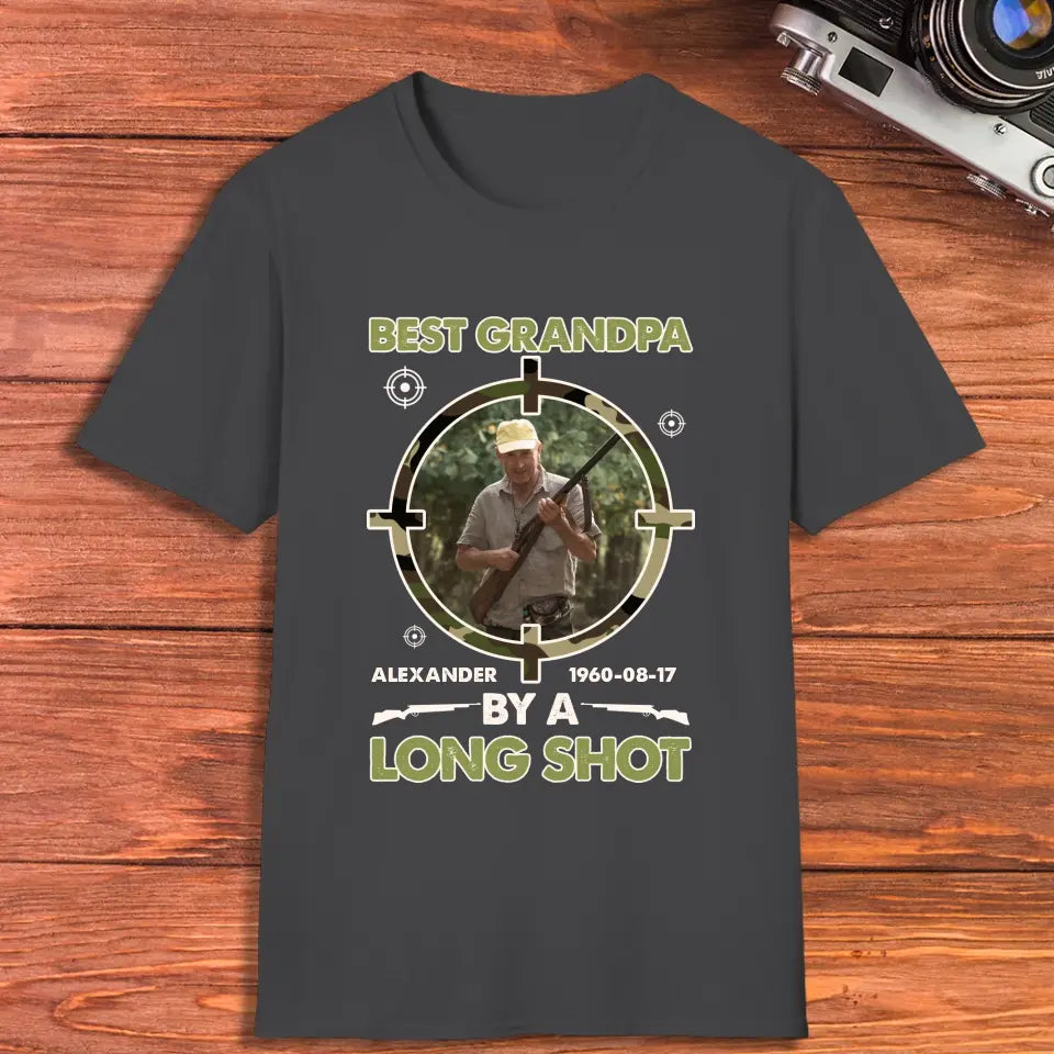 Best Grandpa By A Long Shot - Custom Photo - Personalized Gifts For Grandpa - T-Shirt