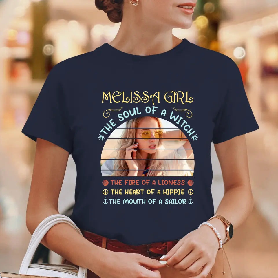 Gemini Girl - Custom Photo - Personalized Gifts For Her - T-Shirt