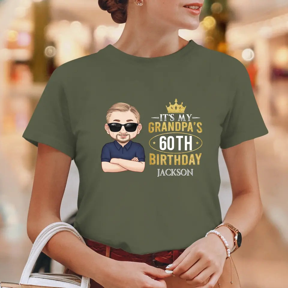 It's My Grandpa's Birthday - Personalized Gifts For Grandpa - Unisex T-shirt