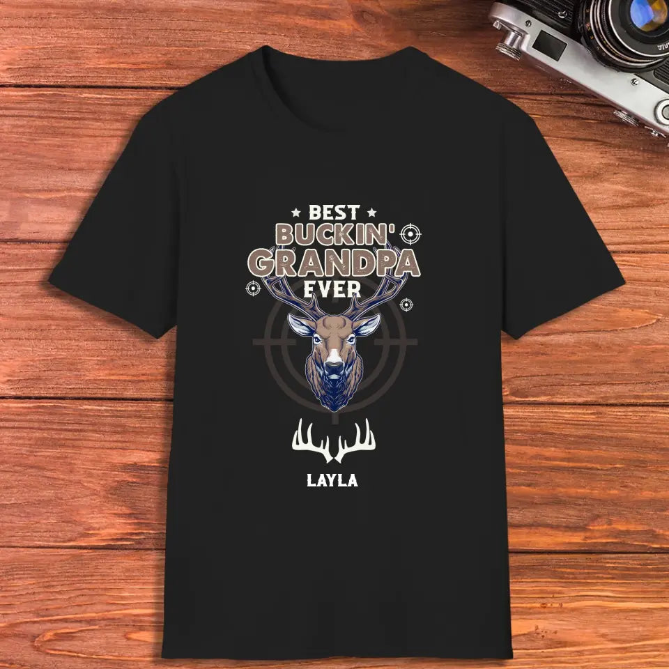 Best Bucking' Grandpa Ever - Personalized Gifts For Grandpa - Unisex T-shirt