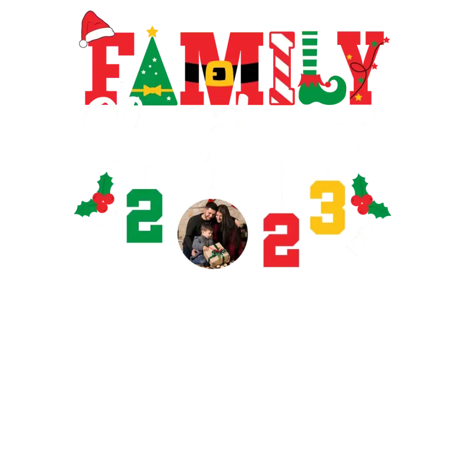 Family Christmas 2023 - Custom Photo - Personalized Gifts For Family - T-shirt