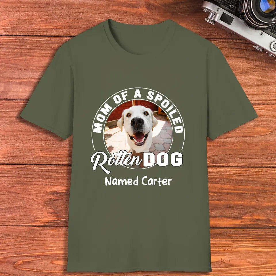 Spoiled Rotten - Custom Photo - Personalized Gifts For Dog Lovers - Unisex T-shirt