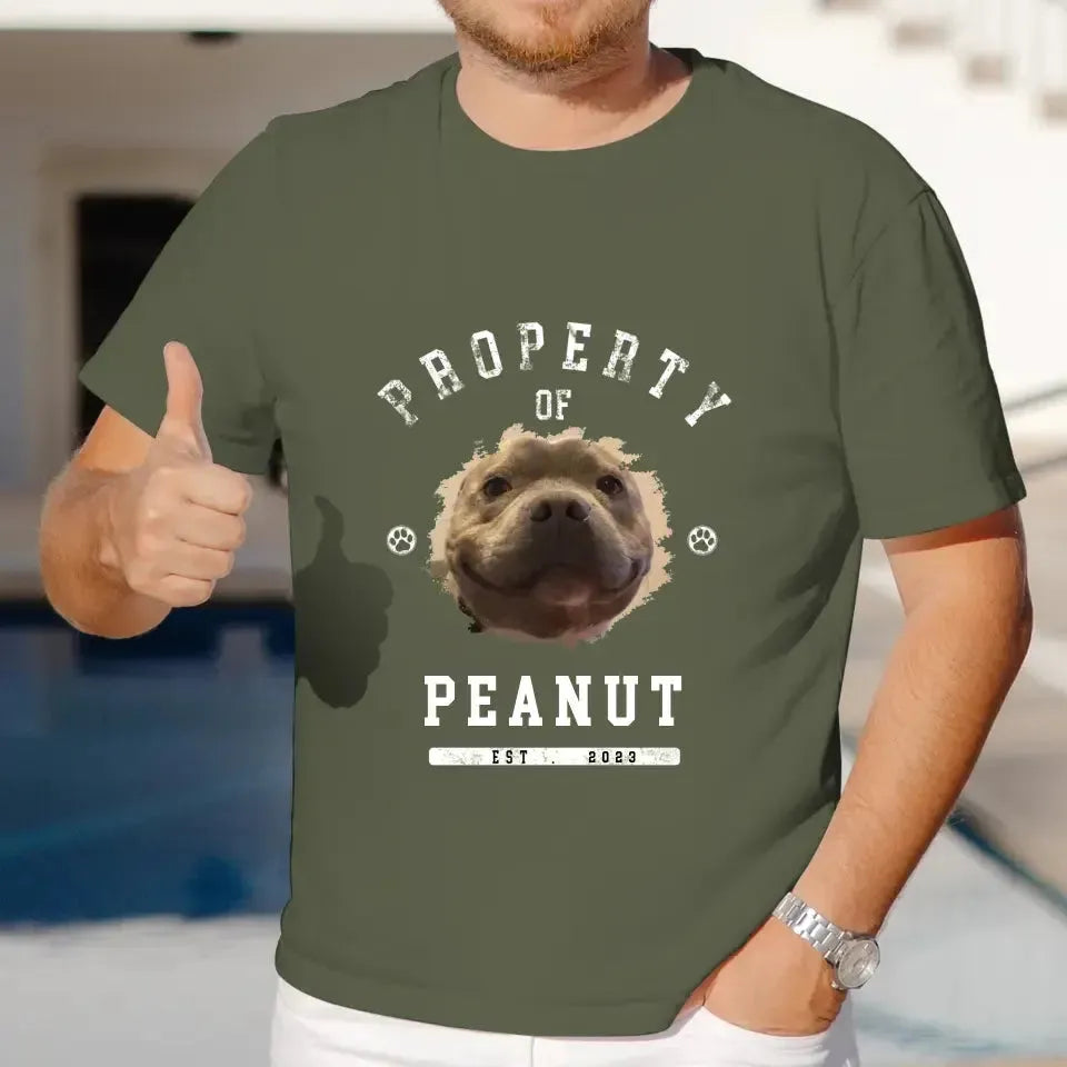 Dog Property - Custom Photo - Personalized Gifts For Dog Lovers - Unisex T-shirt