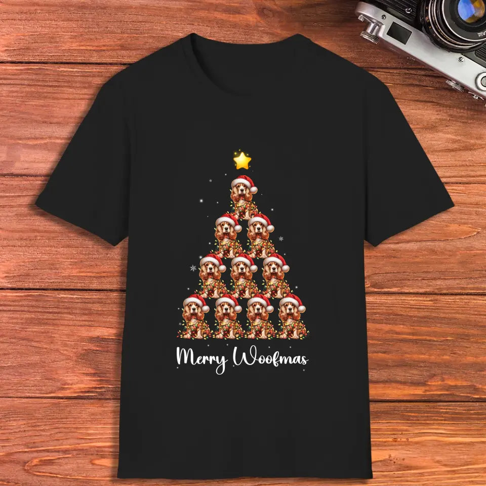 Dog Christmas Tree - Custom Quote - Personalized Gifts For Dog Lovers - T-shirt