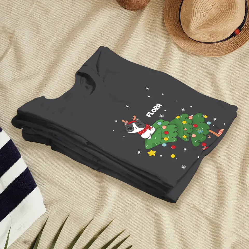 Merry What? - Custom Name - Personalized Gifts For Cat Lovers - T-shirt