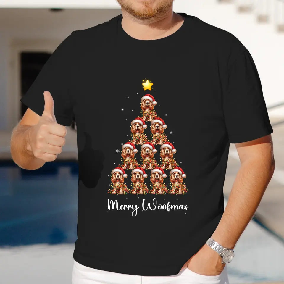 Dog Christmas Tree - Custom Quote - Personalized Gifts For Dog Lovers - T-shirt