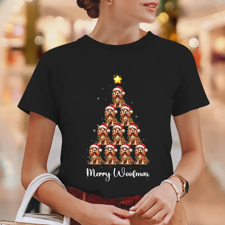 Dog Christmas Tree - Custom Quote - Personalized Gifts For Dog Lovers - T-shirt