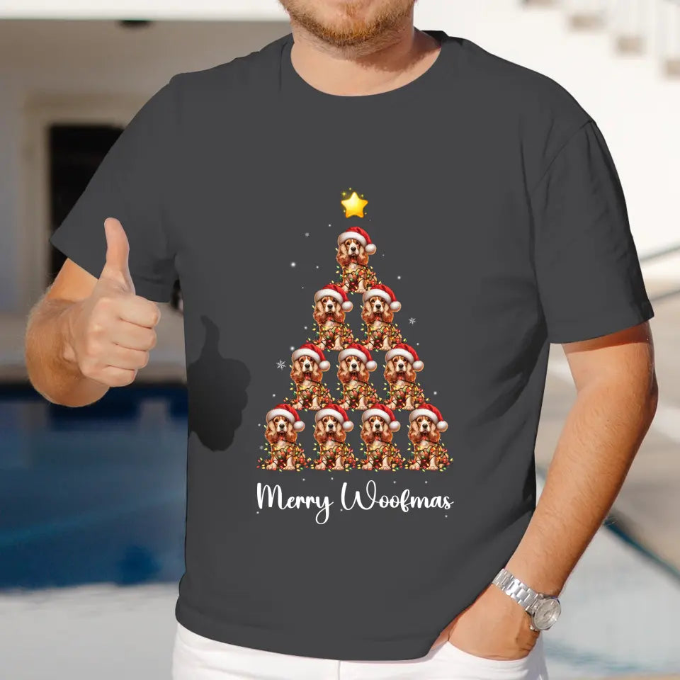 Dog Christmas Tree - Custom Quote - Personalized Gifts For Dog Lovers - T-shirt