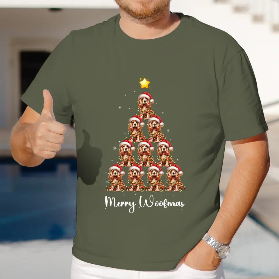 Dog Christmas Tree - Custom Quote - Personalized Gifts For Dog Lovers - T-shirt