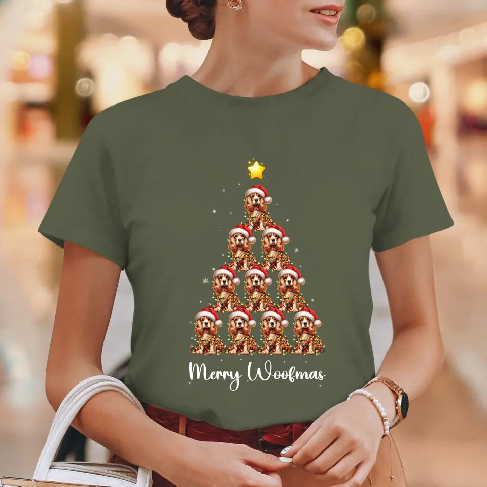 Dog Christmas Tree - Custom Quote - Personalized Gifts For Dog Lovers - T-shirt